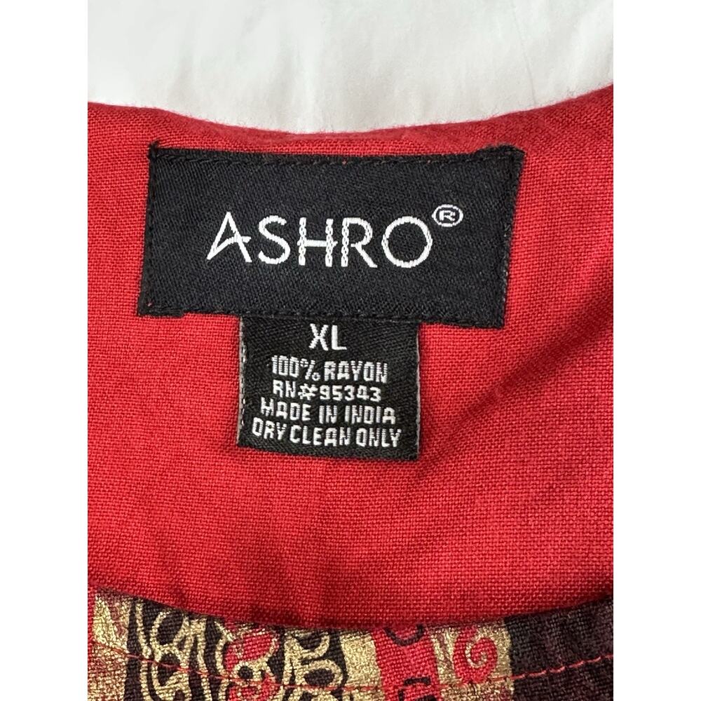 Ashro Women's Aztek African Indian Boho Size XL Tunic Top Colorful India - Picture 12 of 14